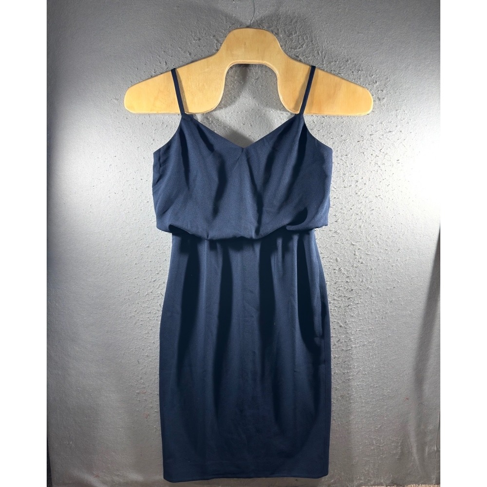 3262 | NWT Dress The Population Alondra Crepe Gown Midnight Blue Women L